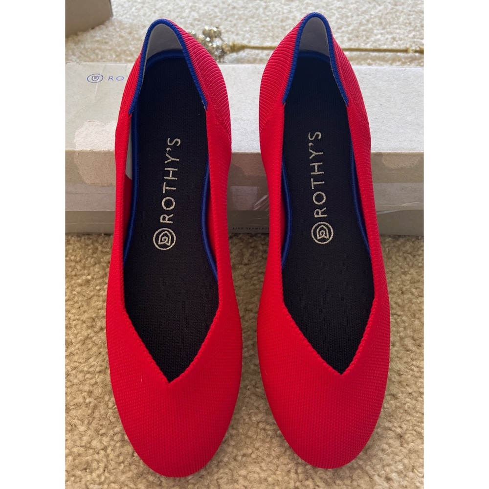Nwt Rothy’s Cherry Solid Round Toe Flat - image 3